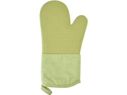 Guantes de cocina aislantes de silicona Rebe-Unibody, anti-quemaduras, antideslizantes, resistentes al calor, color verde.
