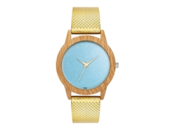 Reloj De Cuarzo Unisex Con Correa De Silicona Moda Pulsera Oro Casual