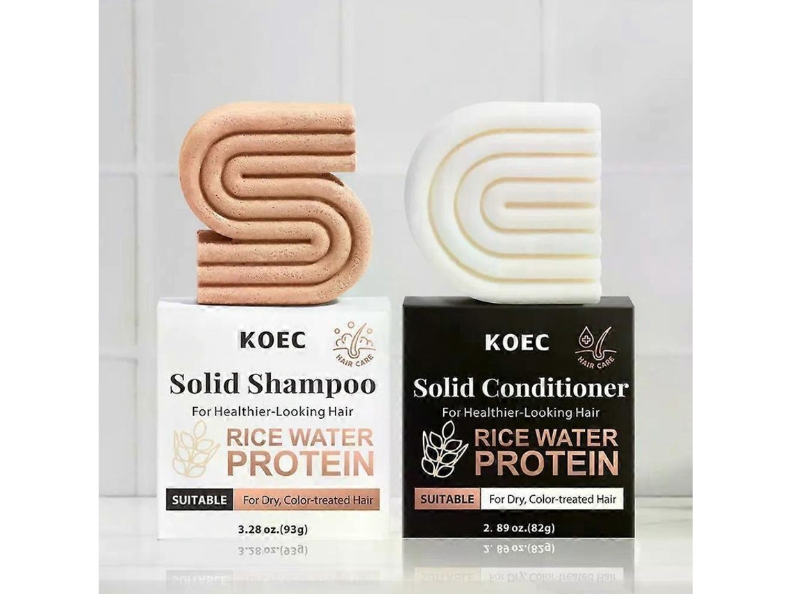Kit De Champú Y Acondicionador En Barra De Arroz Para El Crecimiento Y Fortalecimiento Del Cabello.