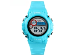 Reloj deportivo digital resistente al agua para niños Máquina totalmente en blanco y negro
