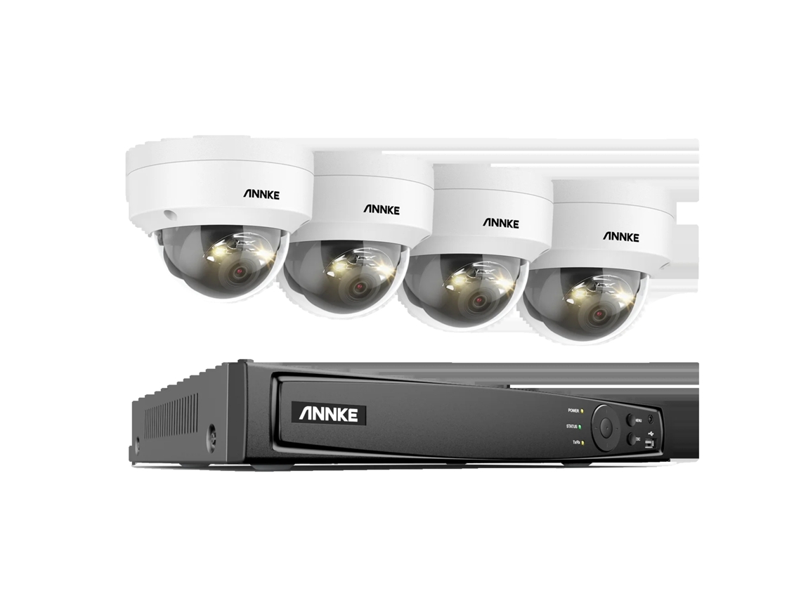Sistema de cámaras de vigilancia de 8 canales, resolución de 12 MP, detección inteligente de personas y vehículos, 4 cámaras A de 8 canales, sin OEM