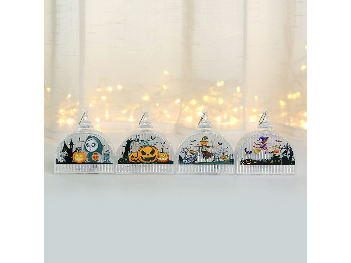 2026-linterna De Calabaza De Halloween Portátil Para Niños Decoración Luminosa Adorno De Fiesta Bruja 1§2§3