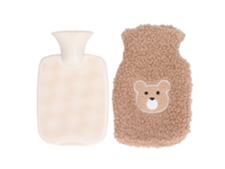 Bolsa De Agua Caliente De 1000 Ml Con Diseño De Osito De Peluche, Protección Antiquemaduras Y Funda De Invierno.