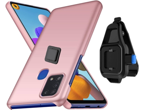Carcasa Samsung A21S Turtleshell con Soporte de Cintura Rosa