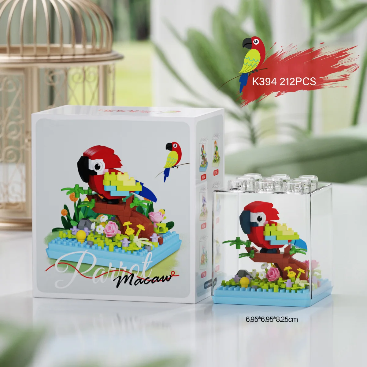 (guacamayo) Bloques De Construcción De Animales Creativos Y Lindos, Bloques De Construcción En Miniatura, Regalo Para Niños