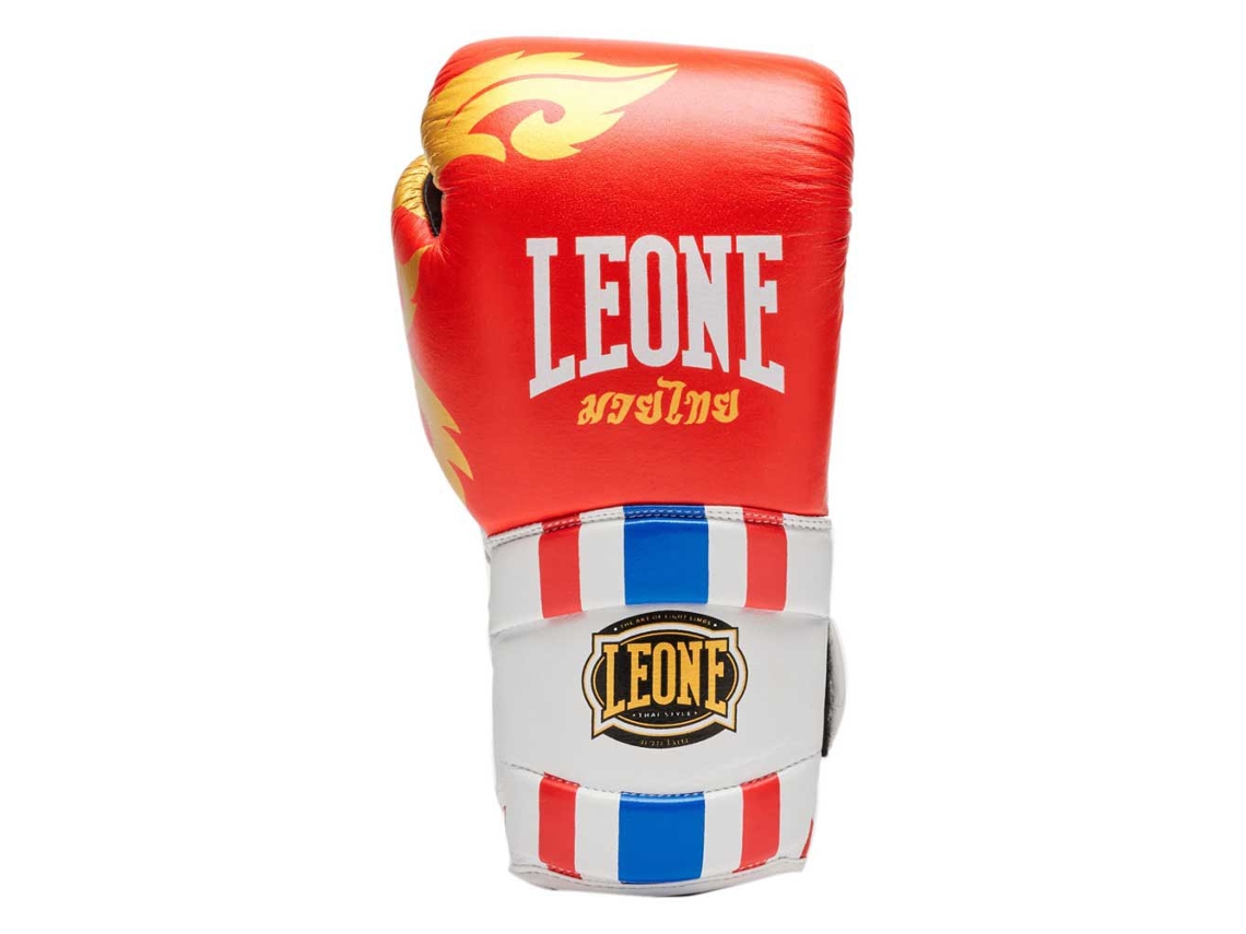 Luvas de Boxe de Couro Artificial Thai Style Vermelho 12 Ozleone1947