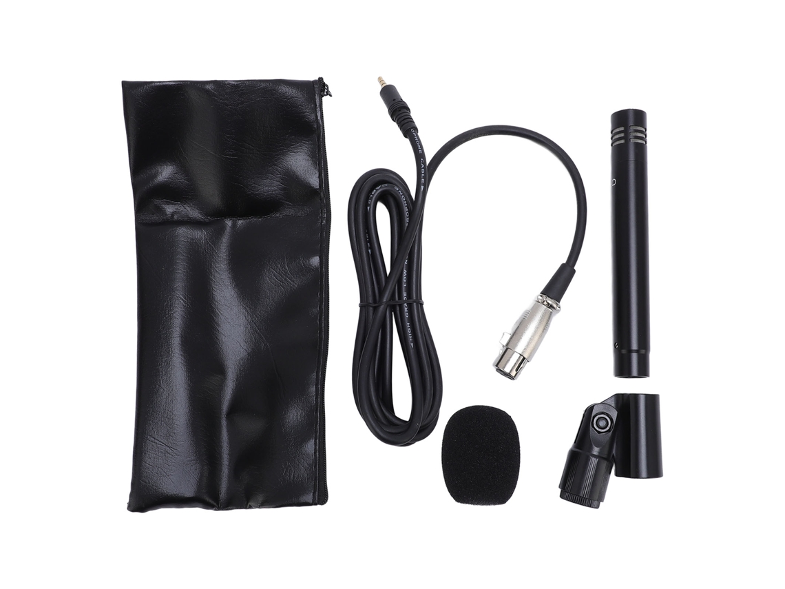 Microfone Condensador De Diafragma Pequeno Com Clip Xlr Redução De Ruído Para Piano Guitarra Violino Instrumentos