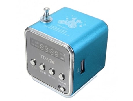 Mini receptor Shxx Td-V26 de radio Fm Reproductor de música Mp3 Lcd Barra de sonido Micro Sd Tf estéreo de música para Laptopblue Xq-Yx119