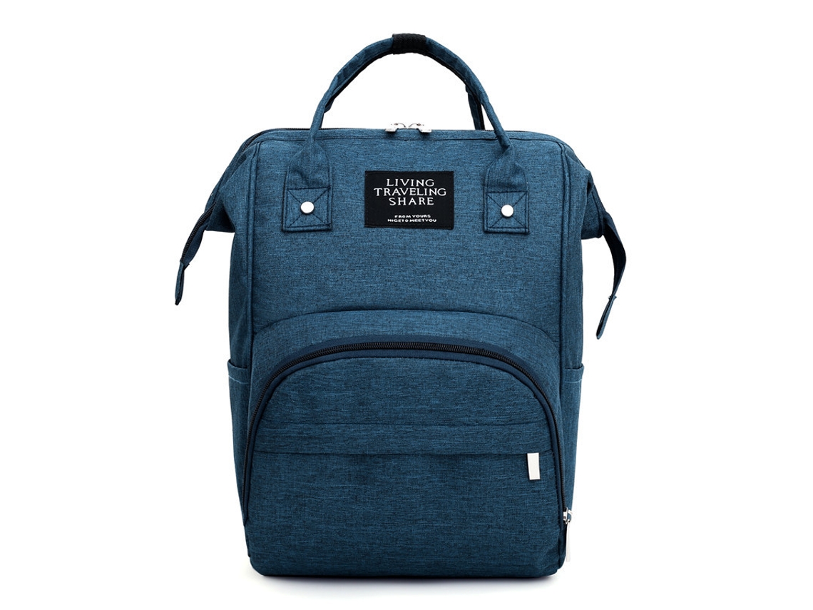 Mochila De Maternidad Czhhmart Con Gran Capacidad Para Padres Modernos Azul