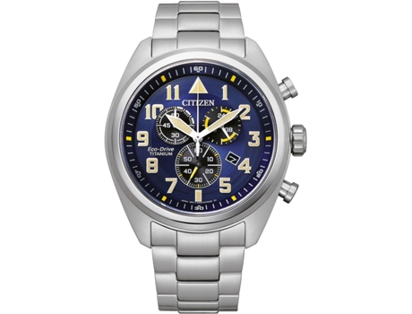 Reloj para Hombre Plata Titanio Super-Titanium Eco-Drive At2480-81L CITIZEN