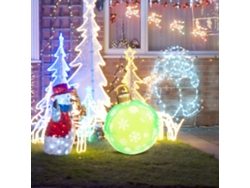 Adorno de Navidad Adornos Navideños Inflables Bola Decoración Brillante Vacaciones Patio Porche Árbol