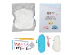 Kit Completo De Ganchillo Para Principiantes Con Vídeos Paso A Paso E Hilo Azul Adicional.