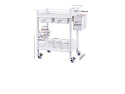 Carro de laboratorio Vevor, bandeja de PP resistente, amplio espacio de almacenamiento, fácil movilidad, blanco 4 PP 2 4 OEM