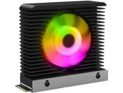 Calentador De Calor Ssd Argb M.2 2280. Cheffiration Tirest Con Ventilador Pwm De 4 Pines Y Disipador