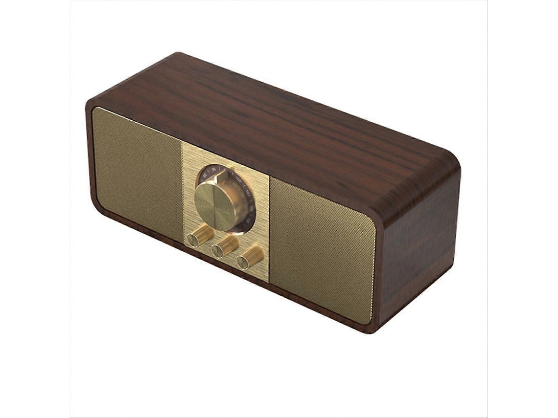 Radio FM portátil retro GOKOCO, receptor inalámbrico Hi-Fi de madera