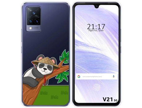Carcasa Vivo V21 5G TUMUNDOSMARTPHONE Dibujos Transparente Multicolor