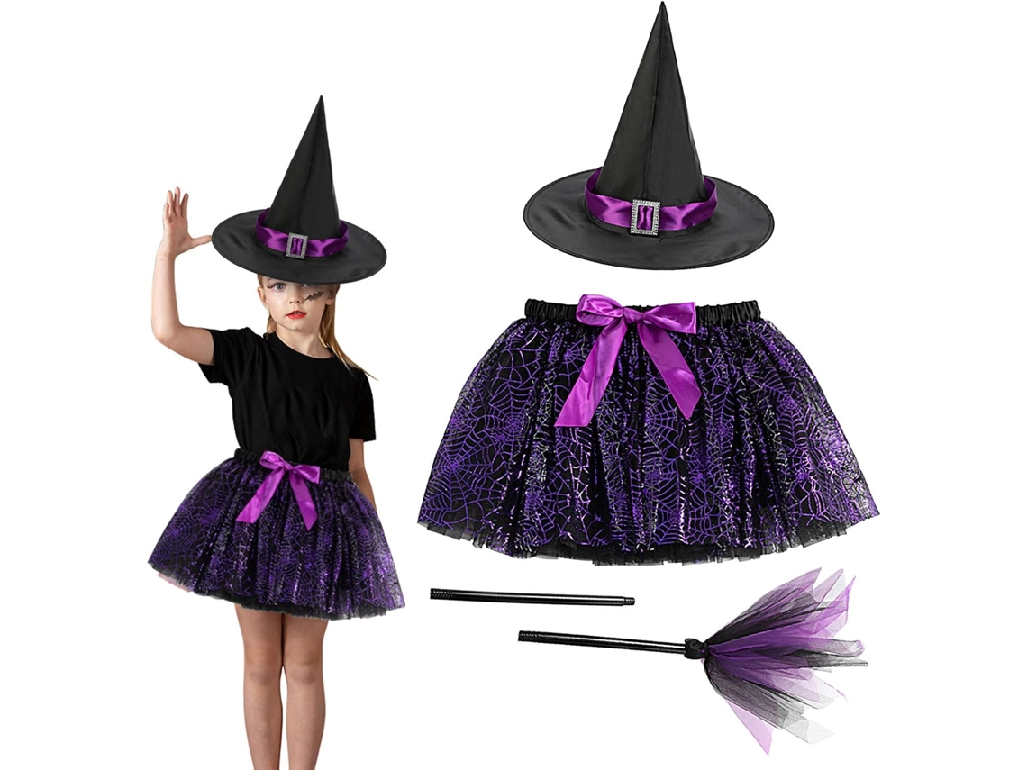 Disfraz de bruja infantil, falda para Halloween, bonito disfraz de telaraña de Vayotoy