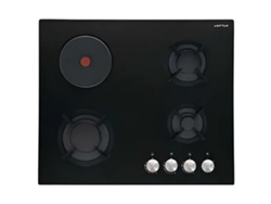 Placa de Gas y Focos Elétricos AIRLUX AV647HBK (Gas y Eléctrica - 62 cm - Negro)