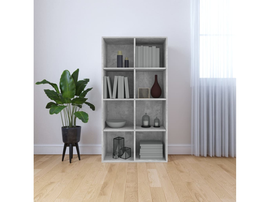 Estantería/Divisoria Aparador 66X30X130 Cm Contrachapado Gris Cemento