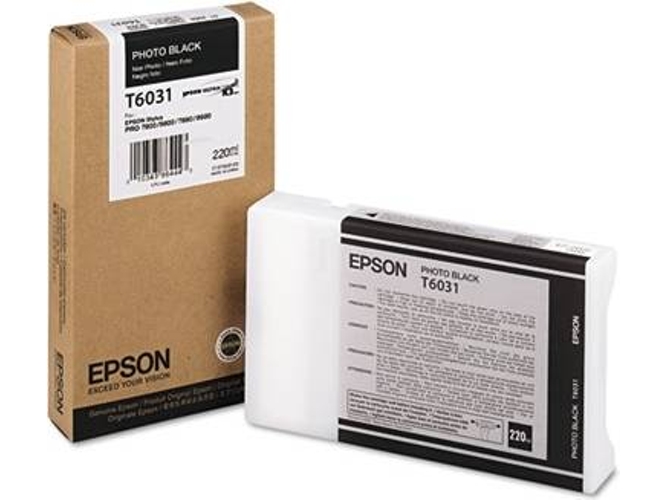 Cartucho de tinta original EPSON, T6031 220 ml , Negro foto, C13T603100