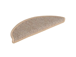 Tapetes Escada Adesivos Aspeto Sisal 30 Pcs 56x17x3cm Bege-claro