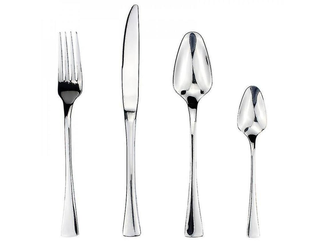 2026-15399-set De Cubiertos De Acero Inoxidable Con Mango De Resina Elegante Clásico 4 En 1 Para Hogar Restaurante Regalo 3300 Acero