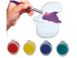Gato Blanco para Pintar con Pinturas Incluidas