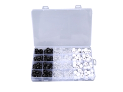 240pcs Perlas De Tubo Para Trenzas De Rastafari Negras Blancas Transparentes De Plástico
