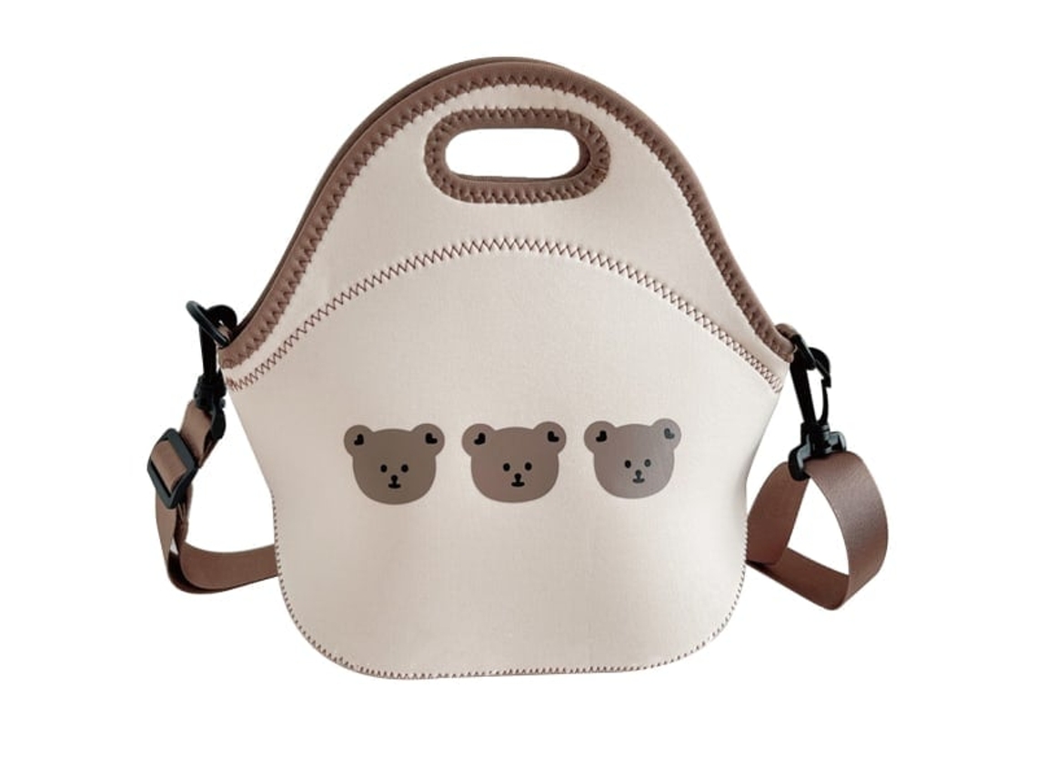 Bolsas de almuerzo de hombro con dibujos animados de anime Madre oso e hijo Chaberlu