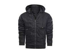 2026-chaqueta De Cuero Pu Para Hombre Con Capucha Desmontable Mystdiy
