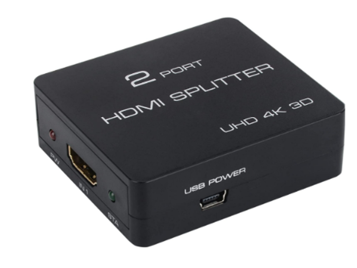 Divisor HDMI 4K de 1 entrada y 2 salidas para dos monitores, 4K30Hz, 1080p, 3D, compatible con PS4, etc., negro Bestvite