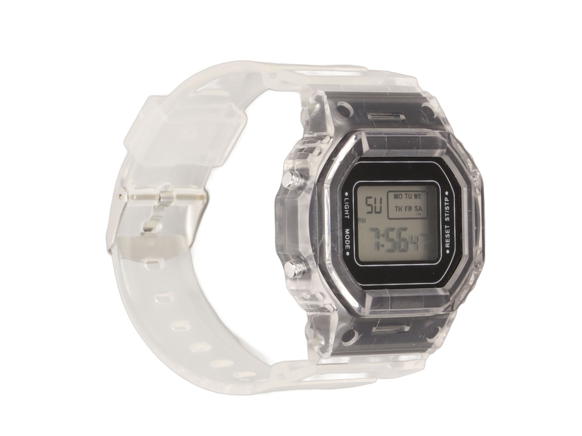 Reloj Digital Led Ligero, Transparente E Impermeable, Reloj Deportivo Preciso Para Niños Y Niñas, Color Negro.
