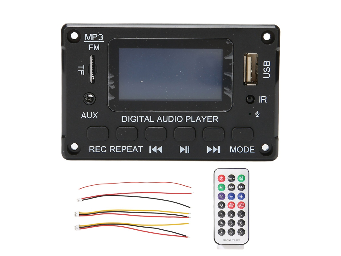 Placa De Decodificação Bluetooth Com Tela Lcd Multifuncional Placa Decodificadora Mp3 Para Carro