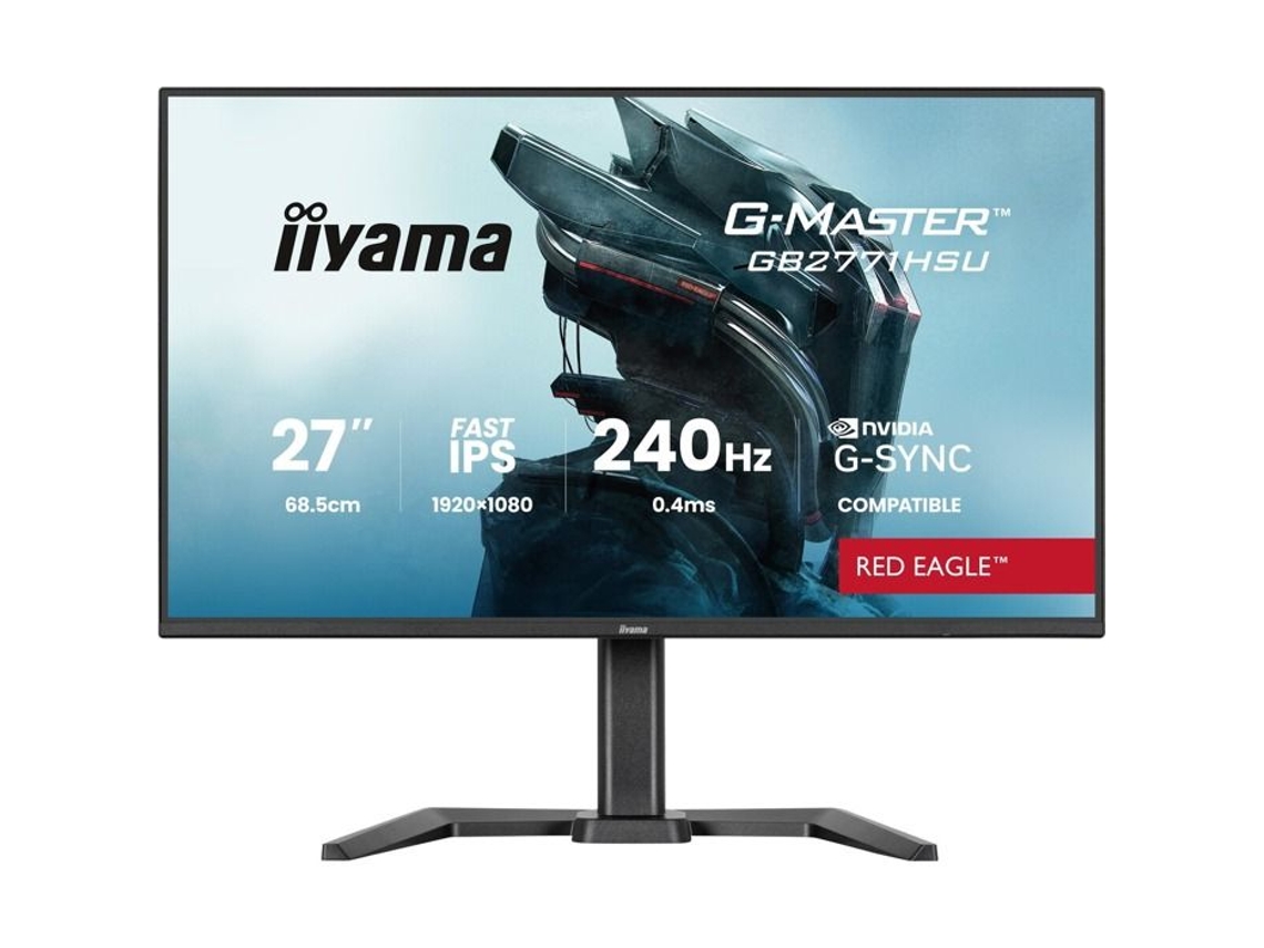 Monitor para juegos Iiyama G-master Gb2771hsu-b1 Red Eagle de 68,6 cm (27 pulgadas), negro mate, Full HD, Fast IPS, HDMI, DP, G-SY