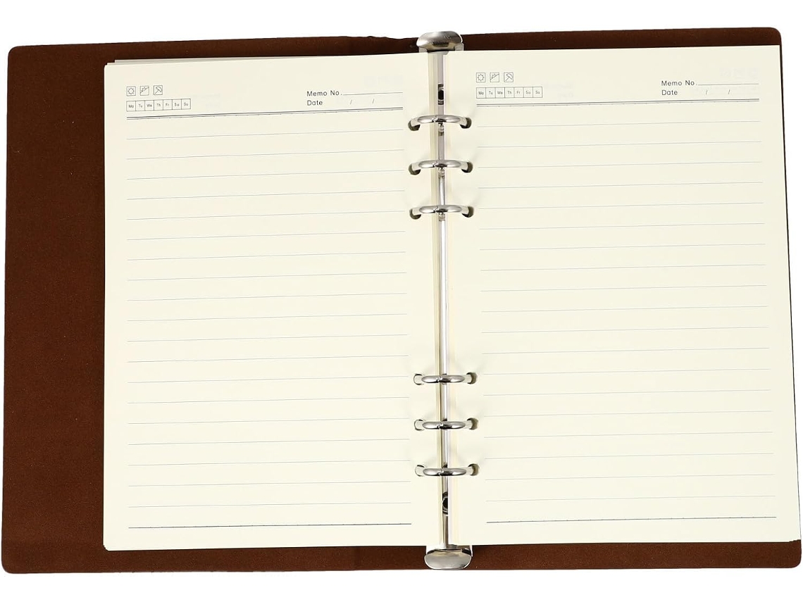 Cuaderno Rojo Recargable Tamaño A5, Cuaderno De Hojas Sueltas