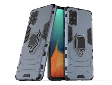 Carcasa Samsung Galaxy A71 HFS-HOUSE Kickstand Gris