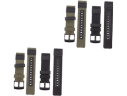 4piezas Correa Nylon Canvas Reloj Watch Unisex Resistente Estilo Deportivo