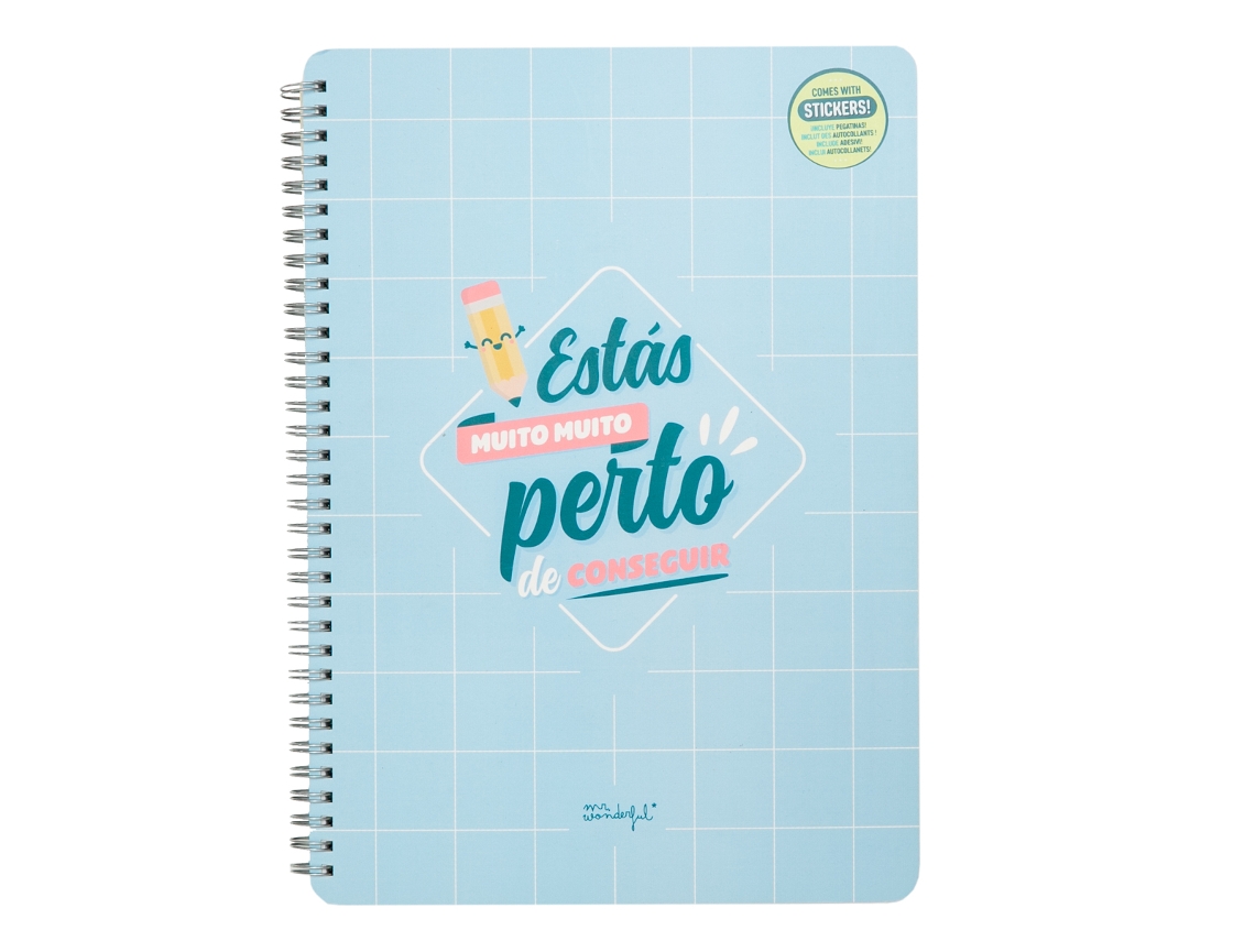 Cuaderno A5 Quadriculado - Estás Muito Muito Perto de Conseguir