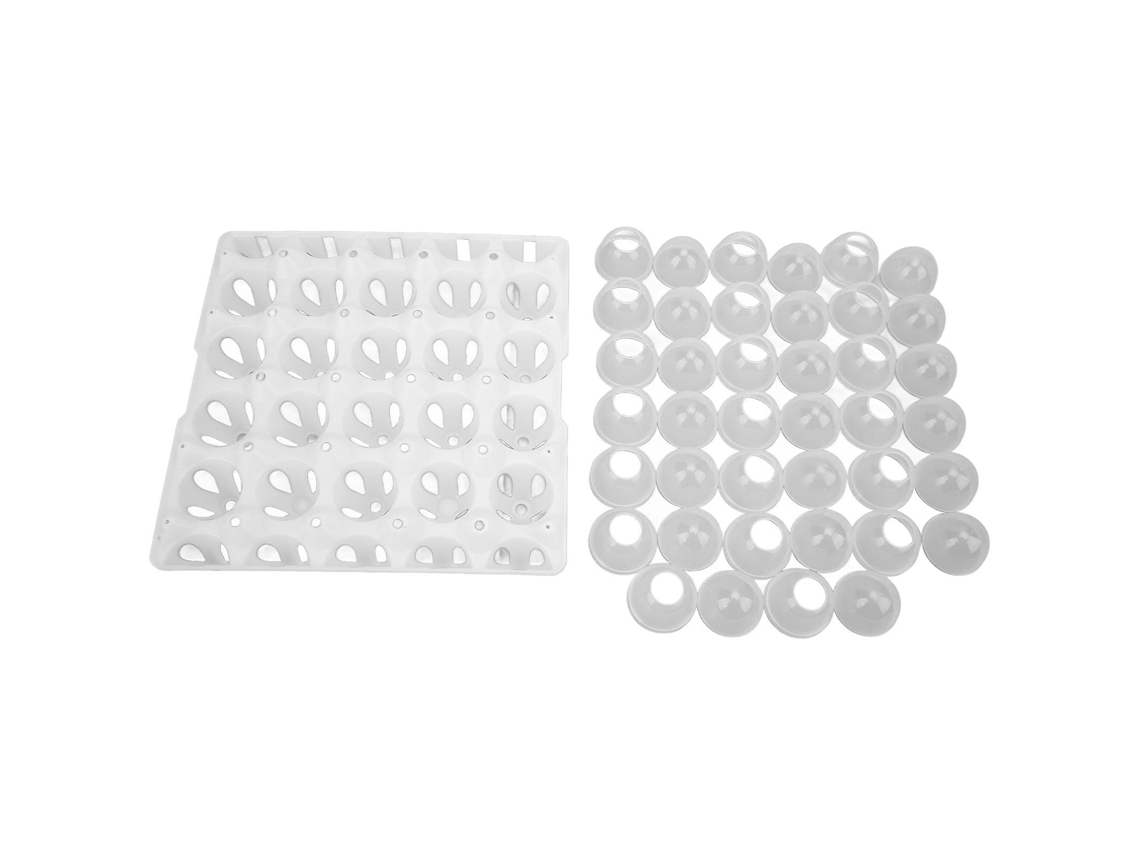 Juego de 20 huevos profesionales de plástico transparente, resistentes al calor, con soporte para huevos, ideales para granjas. Rosewell