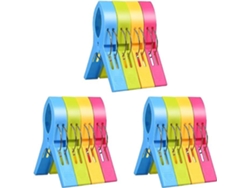 Rebe-pinzas Para Toallas De Playa, Resistentes, Clip Antiviento De Plástico Grande Para Toallas, Colchas, Ropa Y Manteles (12 Unidades)