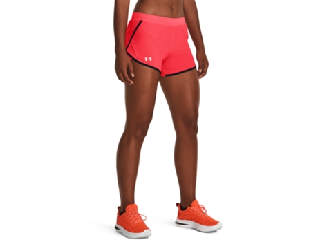 Pantalones Cortos de Mujer UNDER ARMOUR Fly By Rojo (L)
