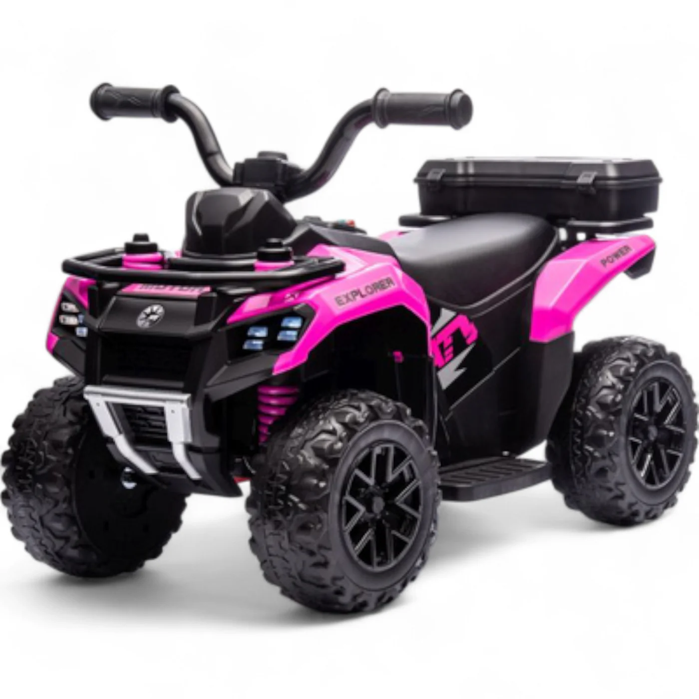 Motocicleta eléctrica para niños de 6 V con ruedas de goma y luces LED Funtastic Land