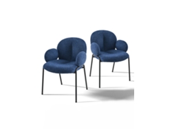 Sillas De Comedor Goeurvant 1235(pack De 2, Azul, Chenilla)