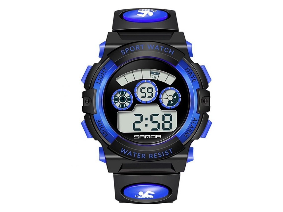 Reloj Deportivo Sanda Unisex Con Pantalla Digital Y Analógica, Luz De Fondo
