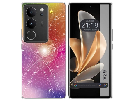 Funda Diseño Abstracto para Vivo V29 5G TUMUNDOSMARTPHONE Silicona Multicolor
