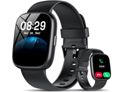 Smartwatch Negro Alexa Integrado 1,83 Llamada Bluetooth Monitor Latidos Sueño Estrés 110 Modos Ip68
