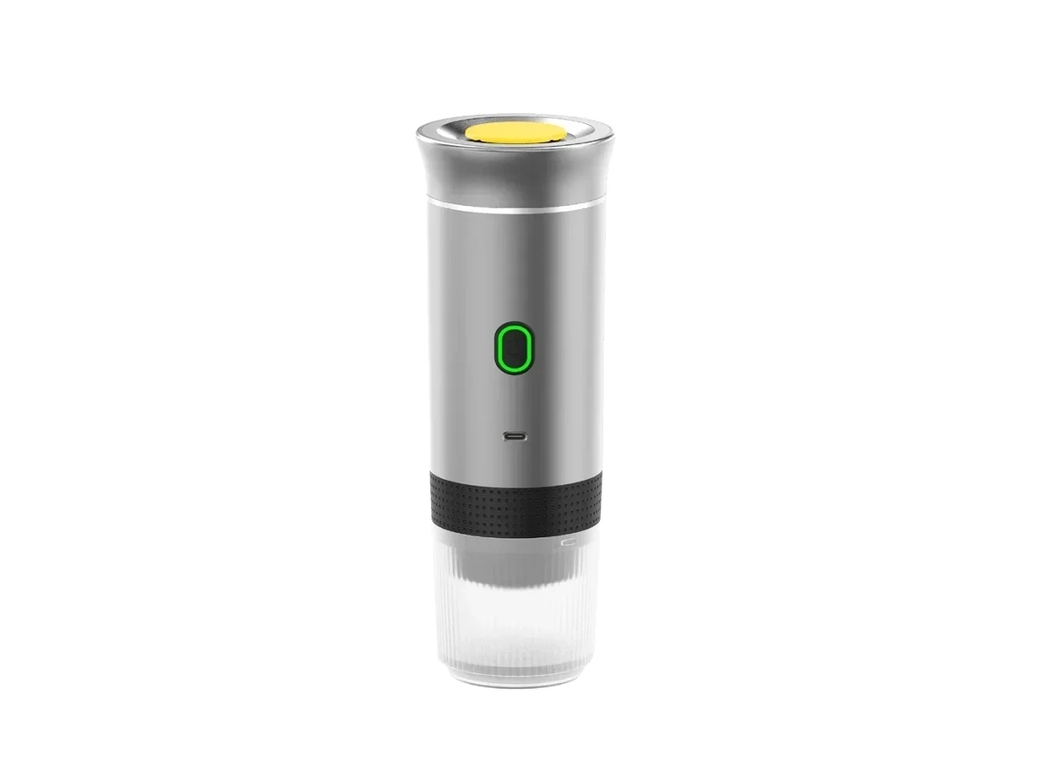 Cafetera expreso portátil, opciones de preparación 3 en 1, calentamiento inteligente, diseño portátil, color plata OEM