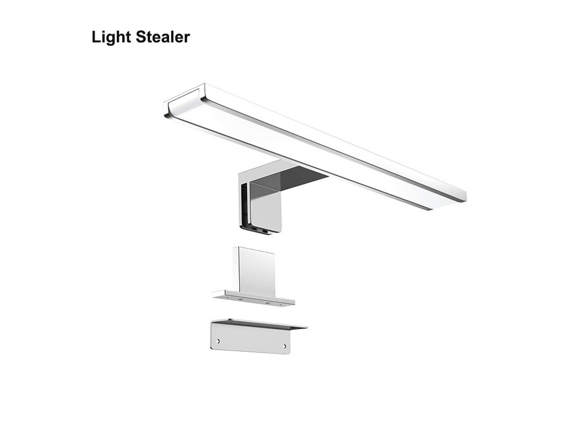 Lámpara LED de 6 W para espejo de baño, blanco neutro, 220 V, clasificación IP44, aplique de pared ORBITRA COMMERCE para espejos (300 mm)