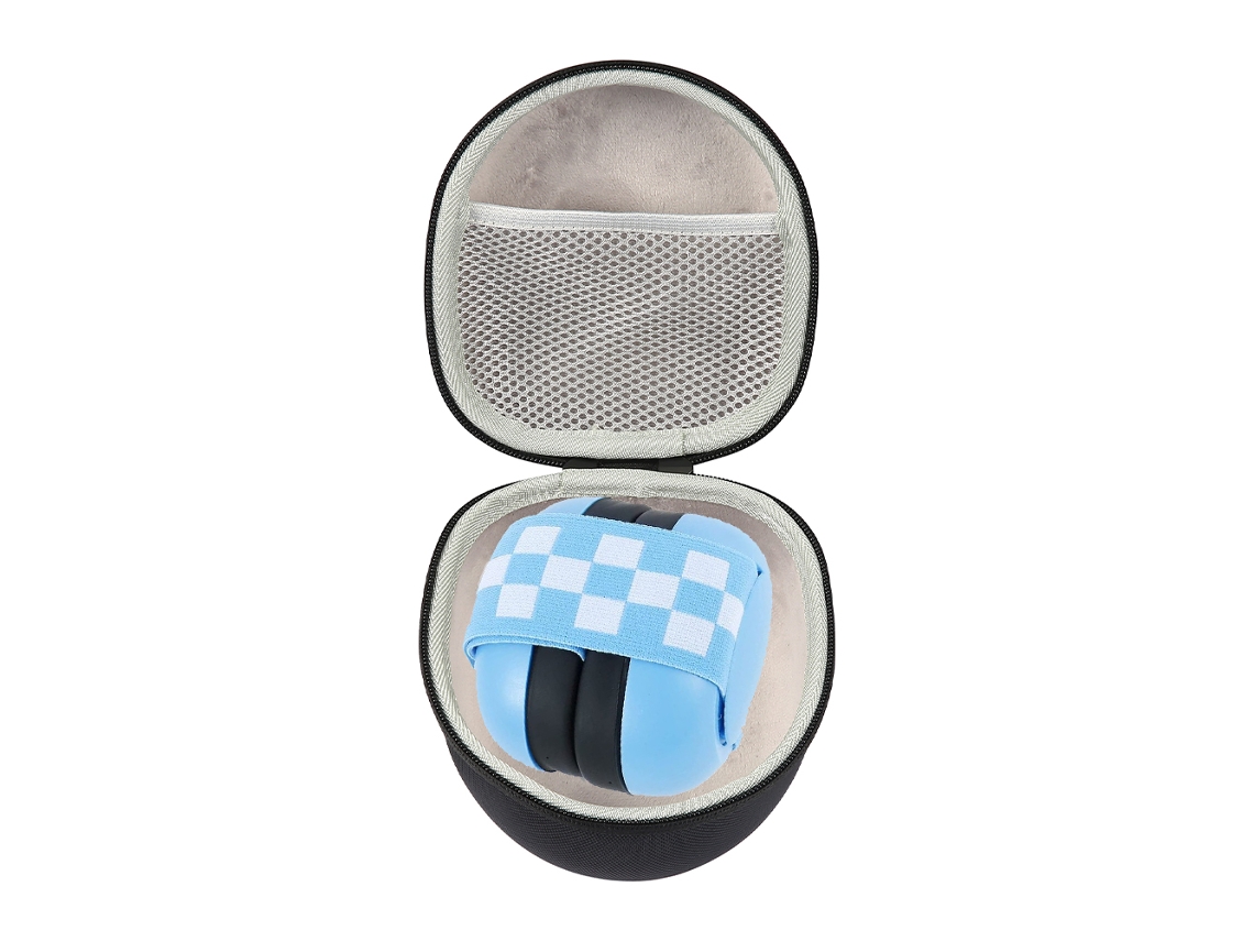 (azul Con Carcasa) Auriculares De Seguridad Para Bebés, Protección Auditiva Para Dormir, Diadema Elástica Ajustable, Cancelación De Ruido