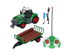 Ats-juguete De Tractor Agrícola Rc Camión Con Remolque 4 Canales Control Remoto Con Batserías Recargables Para Niños Niñas